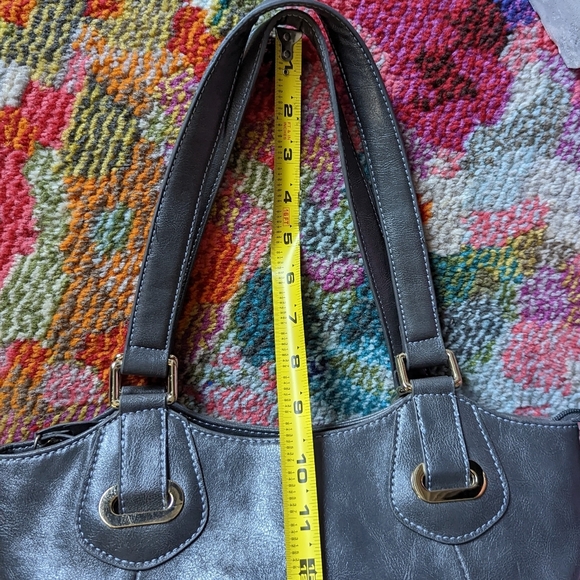 Liz Claiborne Dark Grey Large Shoulder Bag - Picture 11 of 13